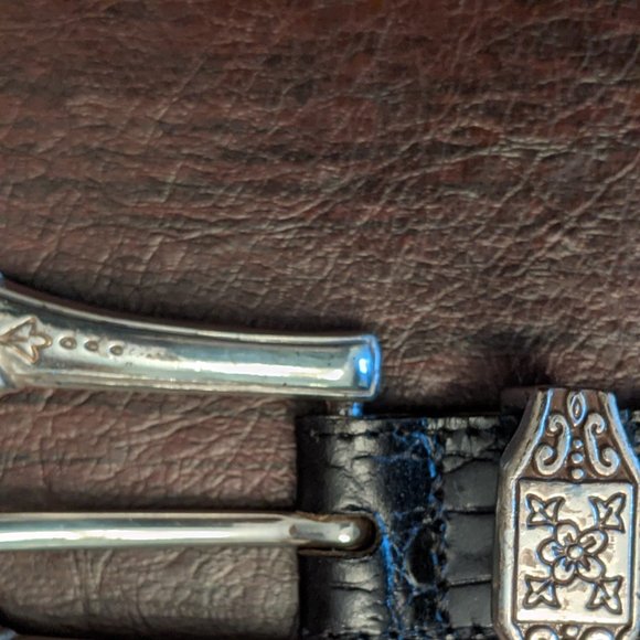 Brighton Black Embossed Belt - Picture 3 of 11